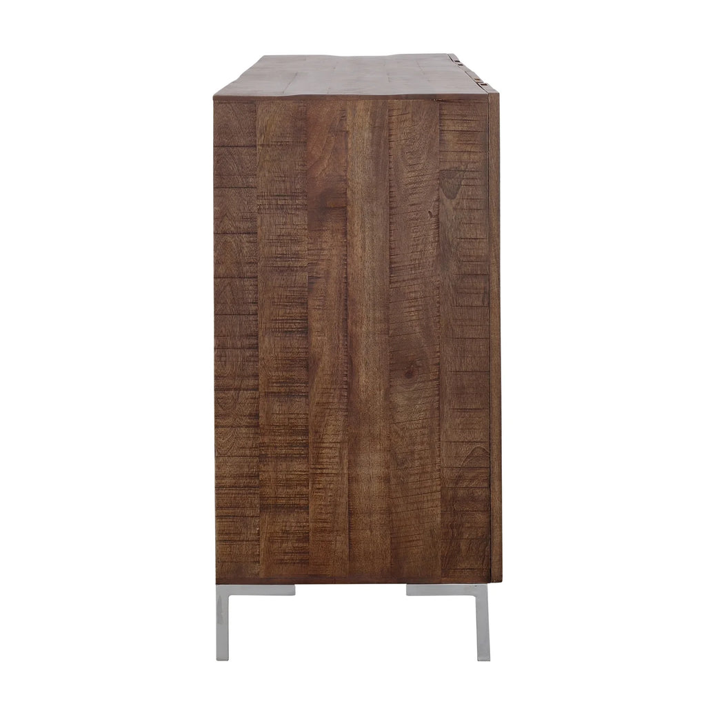 Industrial Style Solid Wood Four Door Credenza A59202