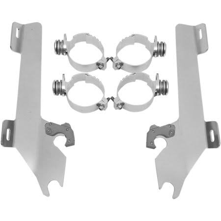 Polished Batwing Fairing Mounting Kit Q408