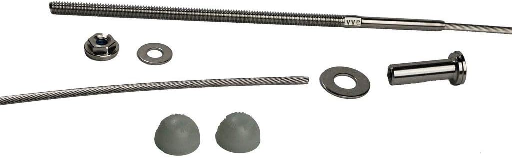 Stainless Steel Cable Railing Installation Kit for Deck Railing for 4x4 and 6x6 Posts, 1/8 Inch Cable, 25 Feet with Long Terminals and Stainless Chamfer Caps Q784