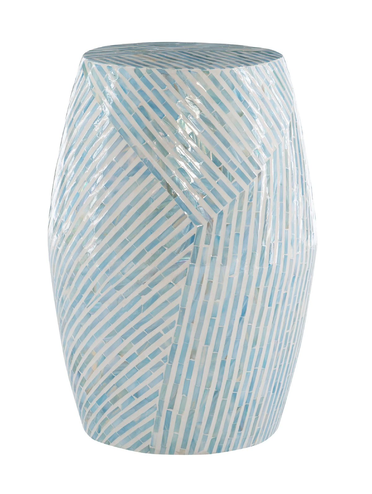 Blue White Capiz Shell Accent Table K345835