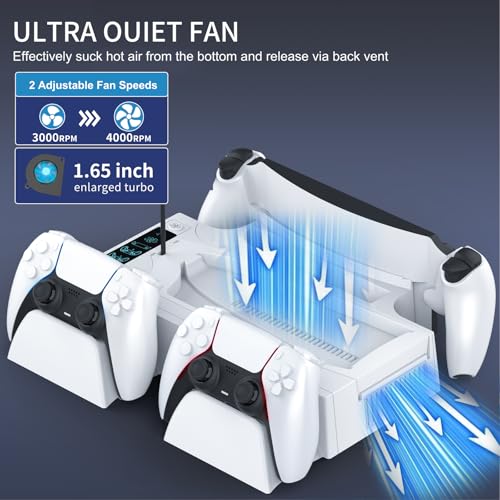 PS5 Slim Cooling Station with Controller Charging Station Z363627