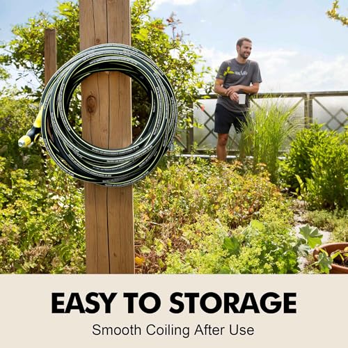 50 ft Leak Proof Rubber Garden Hose with Brass Connector D3390