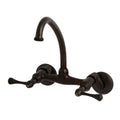 Oil Rubbed Bronze Adjustable Center Wall Mount Laundry Faucet B297183