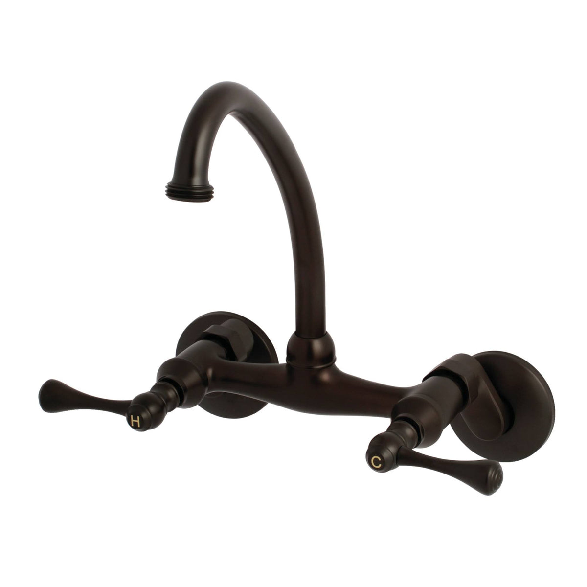 Oil Rubbed Bronze Adjustable Center Wall Mount Laundry Faucet B297183