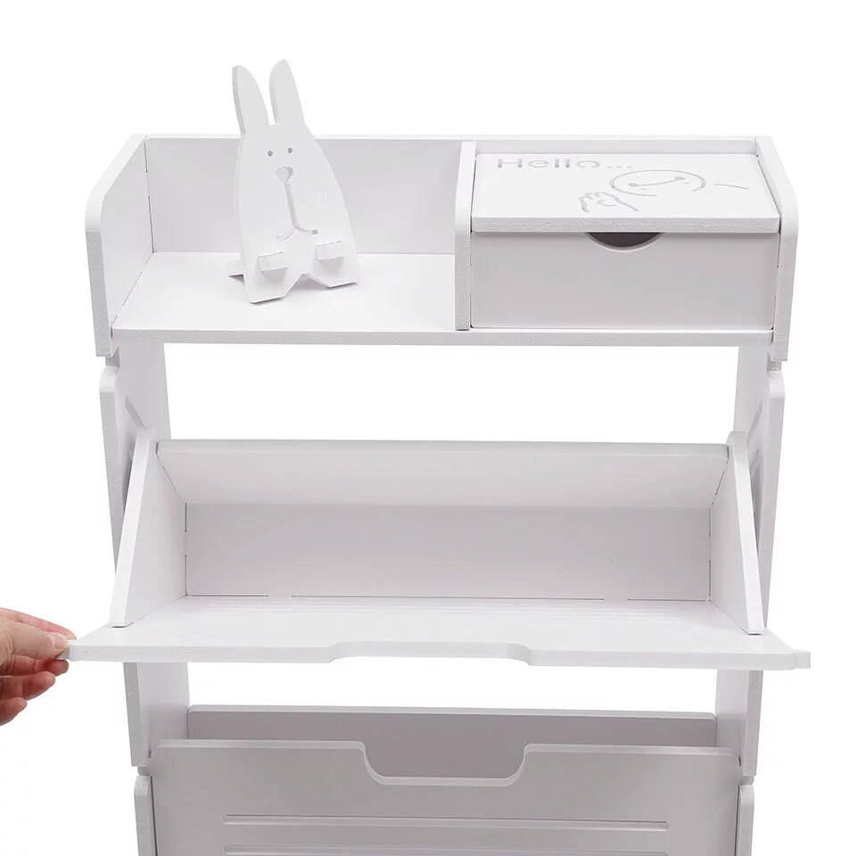 White Slim PVC Shoe Rack Organizer F53706