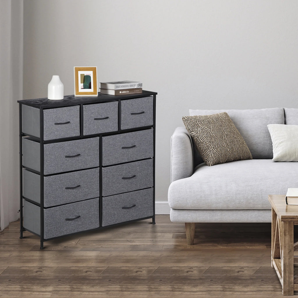 9 Drawer Fabric Storage Dresser B452