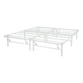 White Steel Bed Frame, King, 14 inch Height B4111