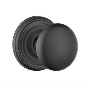 Flat Black Double Dummy Door Knob with Regular Rose I670544