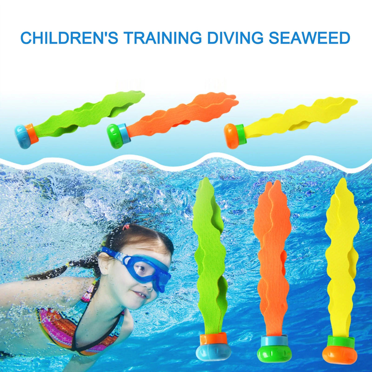 3PCS Diving Ball Streamers Swimming Pool Toys J54966