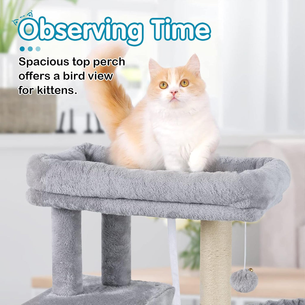 Cat Tree with Adjustable Base, Multi-Level Cat Furniture, Pack of 2 K6511