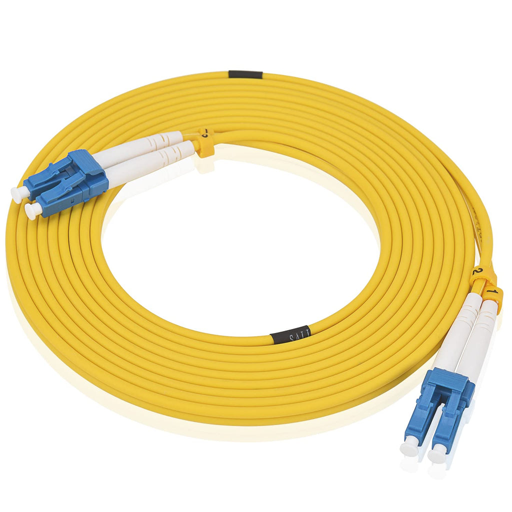Fiber Optic Patch Cable SC to SC, Single Mode OS1 9/125um, 5M, White K1912