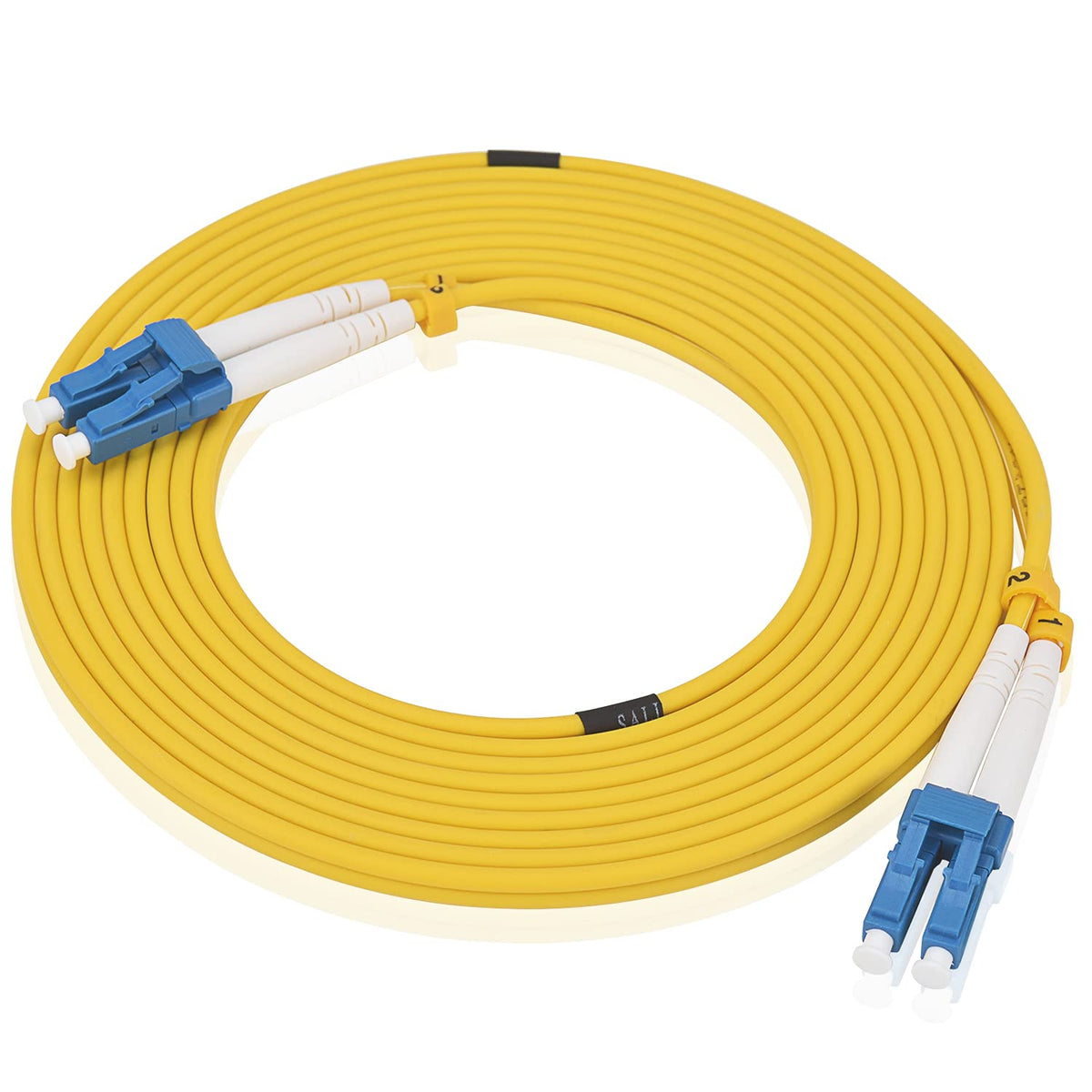 Fiber Optic Patch Cable SC to SC, Single Mode OS1 9/125um, 5M, White K1912
