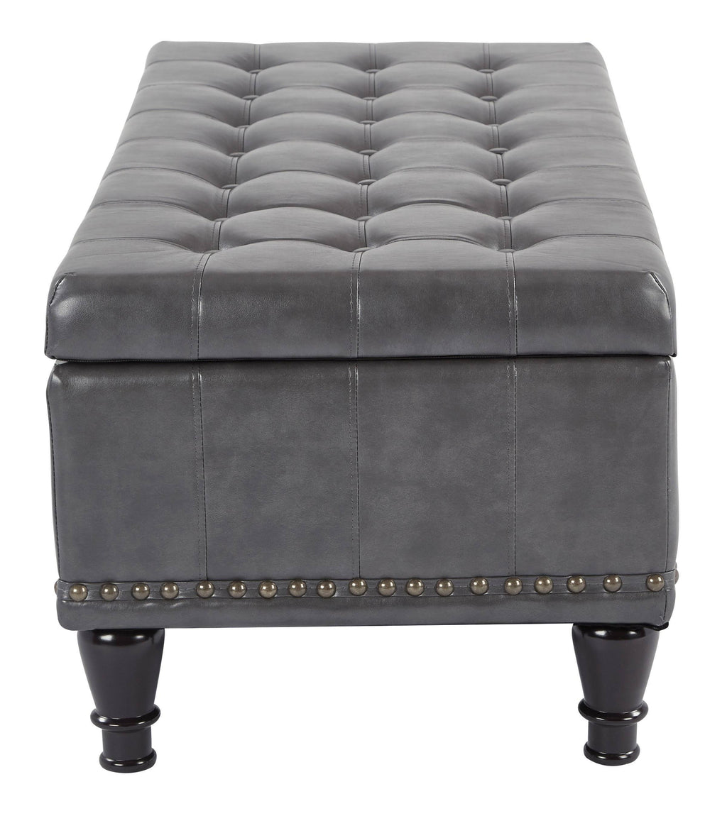 Grey Storage Ottoman I904060