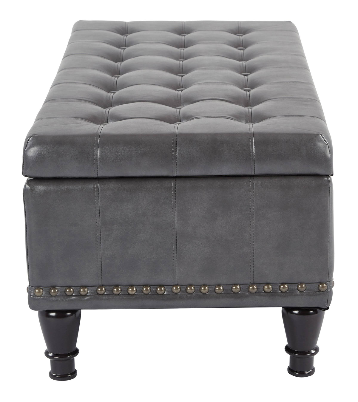 Grey Storage Ottoman I904060