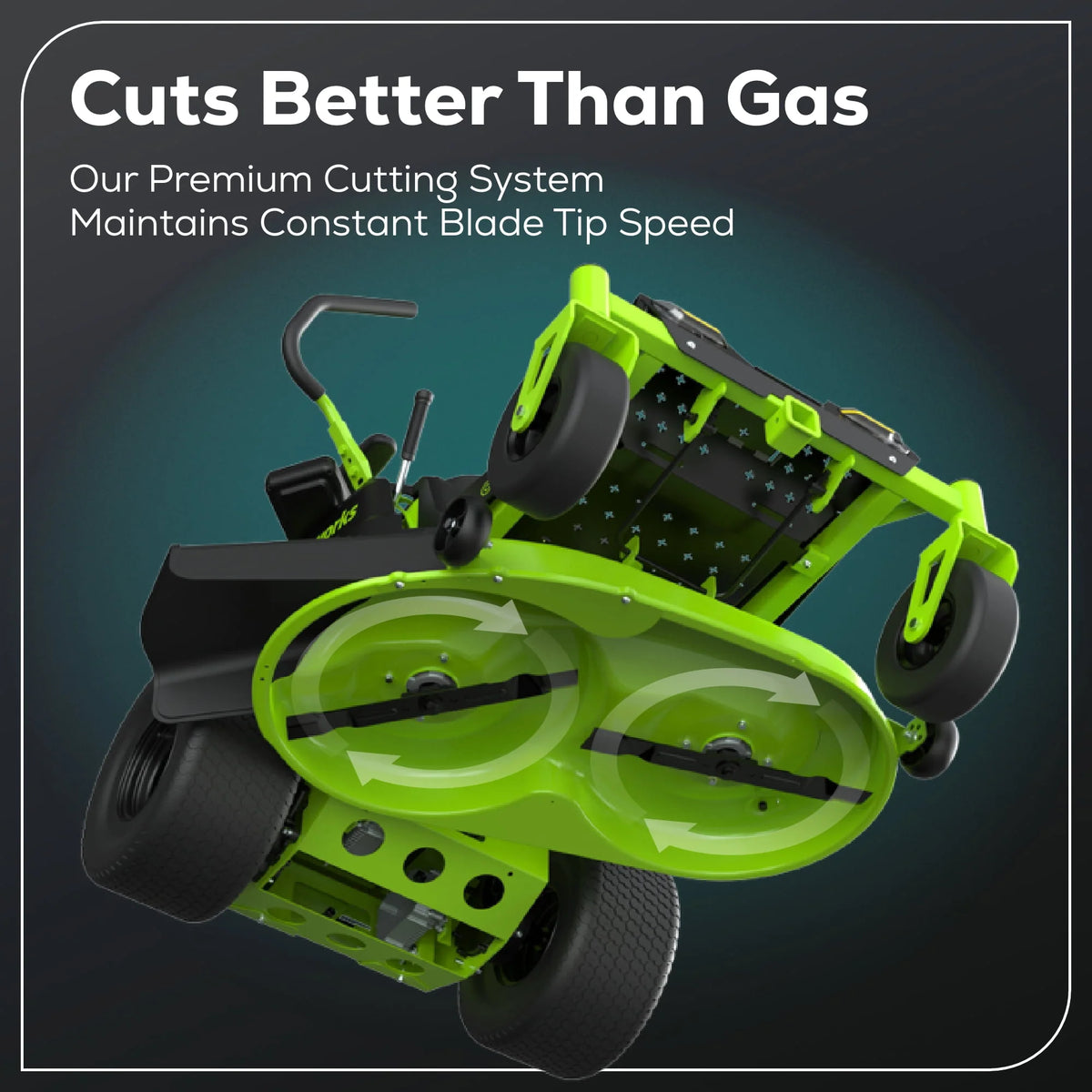 60V 42” Electric Zero Turn Mower with 8 Ah Batteries A4952
