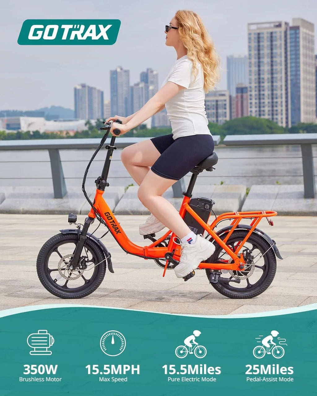 16" 350W Folding Electric Bike U466