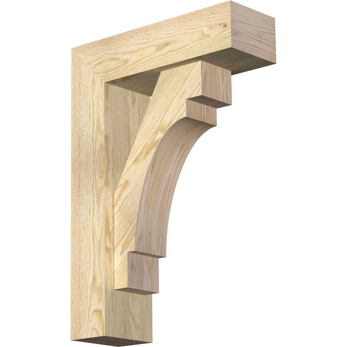 Rough Sawn Bracket with Offset Brace, Douglas Fir Q943
