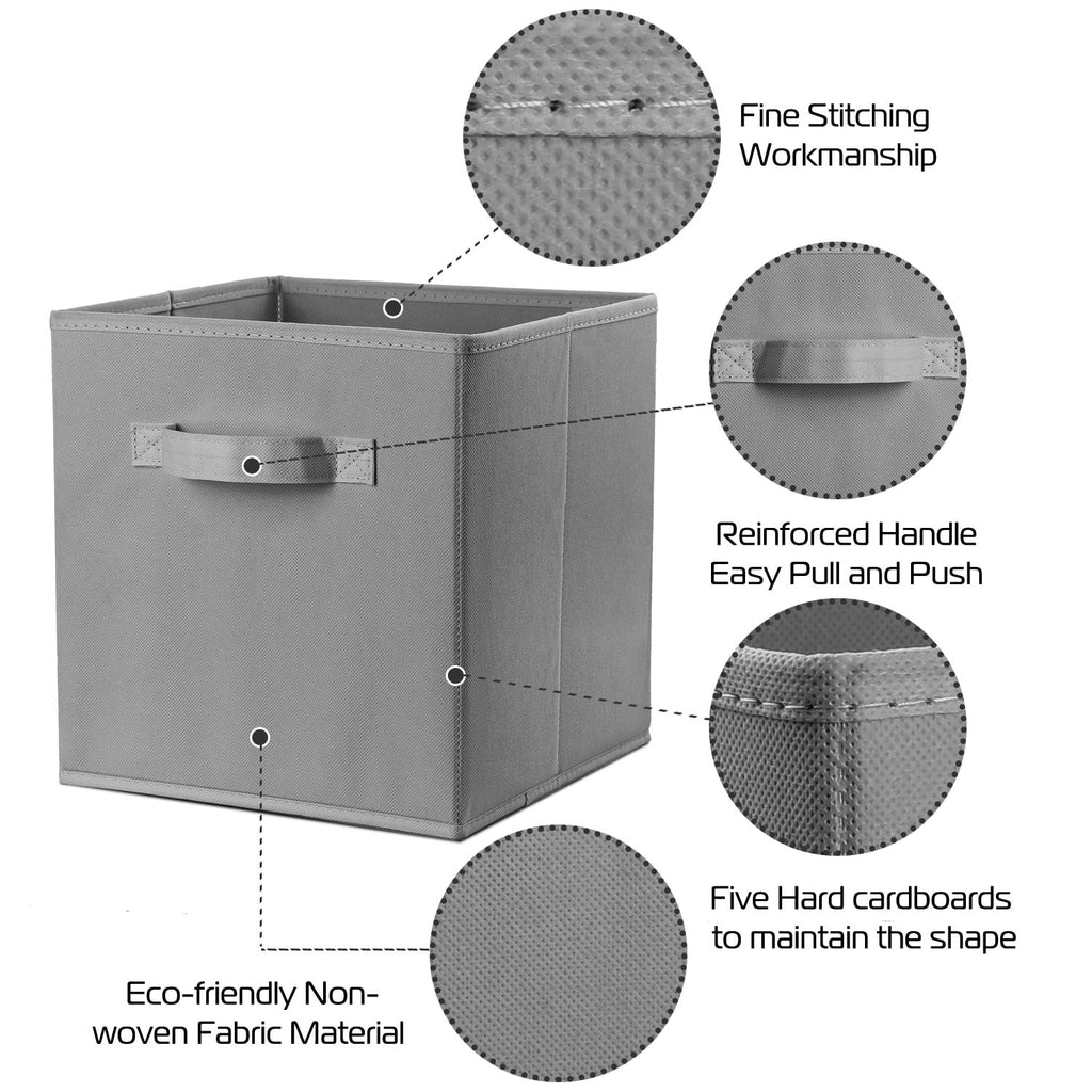 4 Pack Collapsible Fabric Storage Cubes with Handles R8698