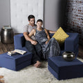 Queen-Size Convertible Sleeper Loveseat & Ottomans I8184