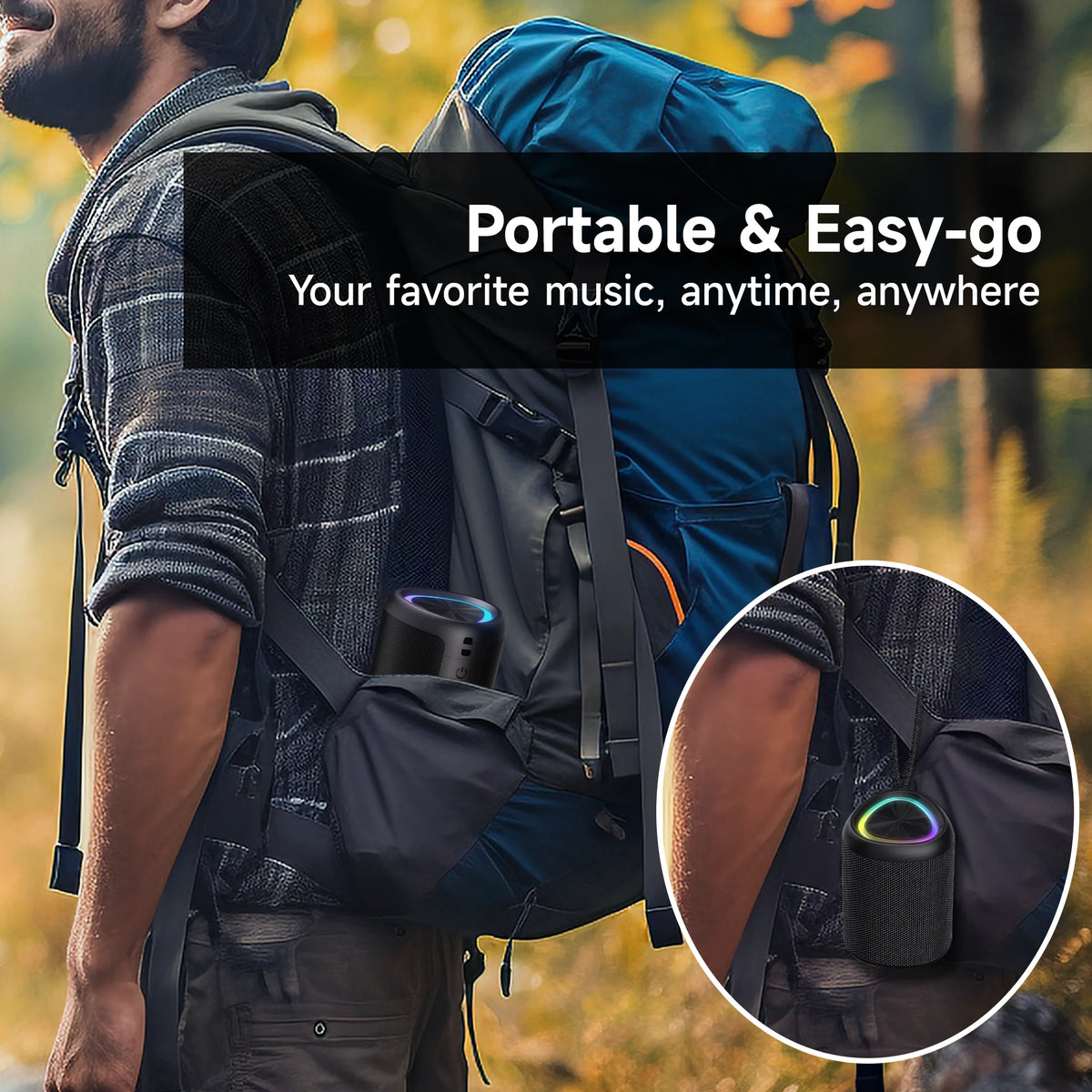 Portable Bluetooth Waterproof Speaker with 24H Playtime C5690