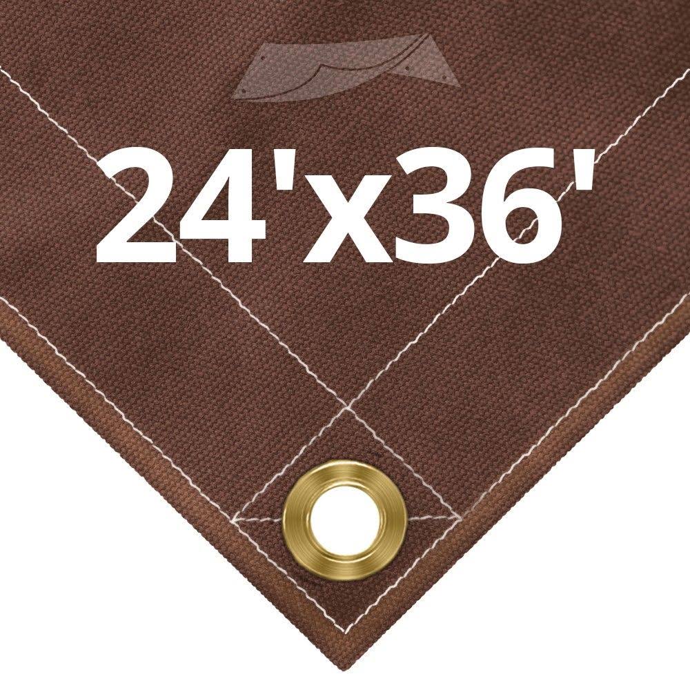 10 oz Brown Canvas Tarps 24 x 36 D10701