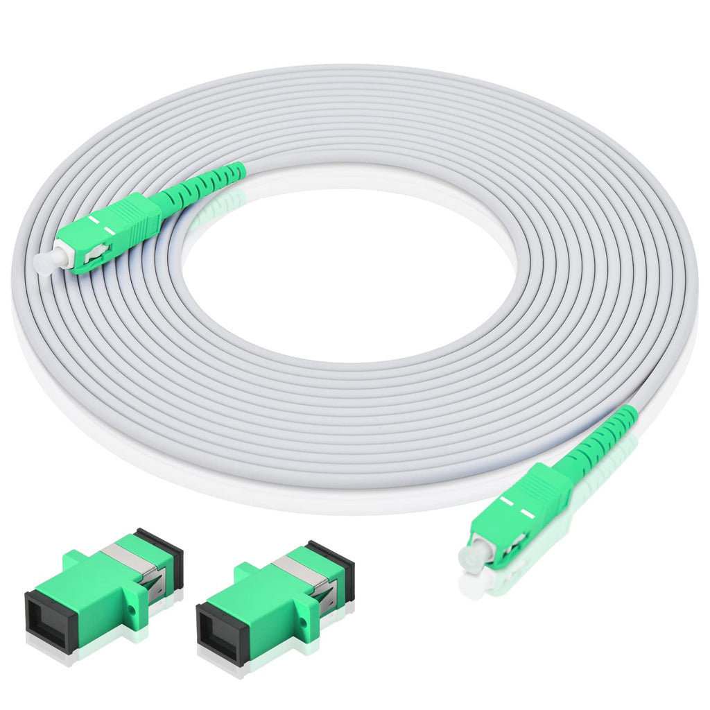 Fiber Optic Patch Cable SC to SC, Single Mode OS1 9/125um, 5M, White K1912