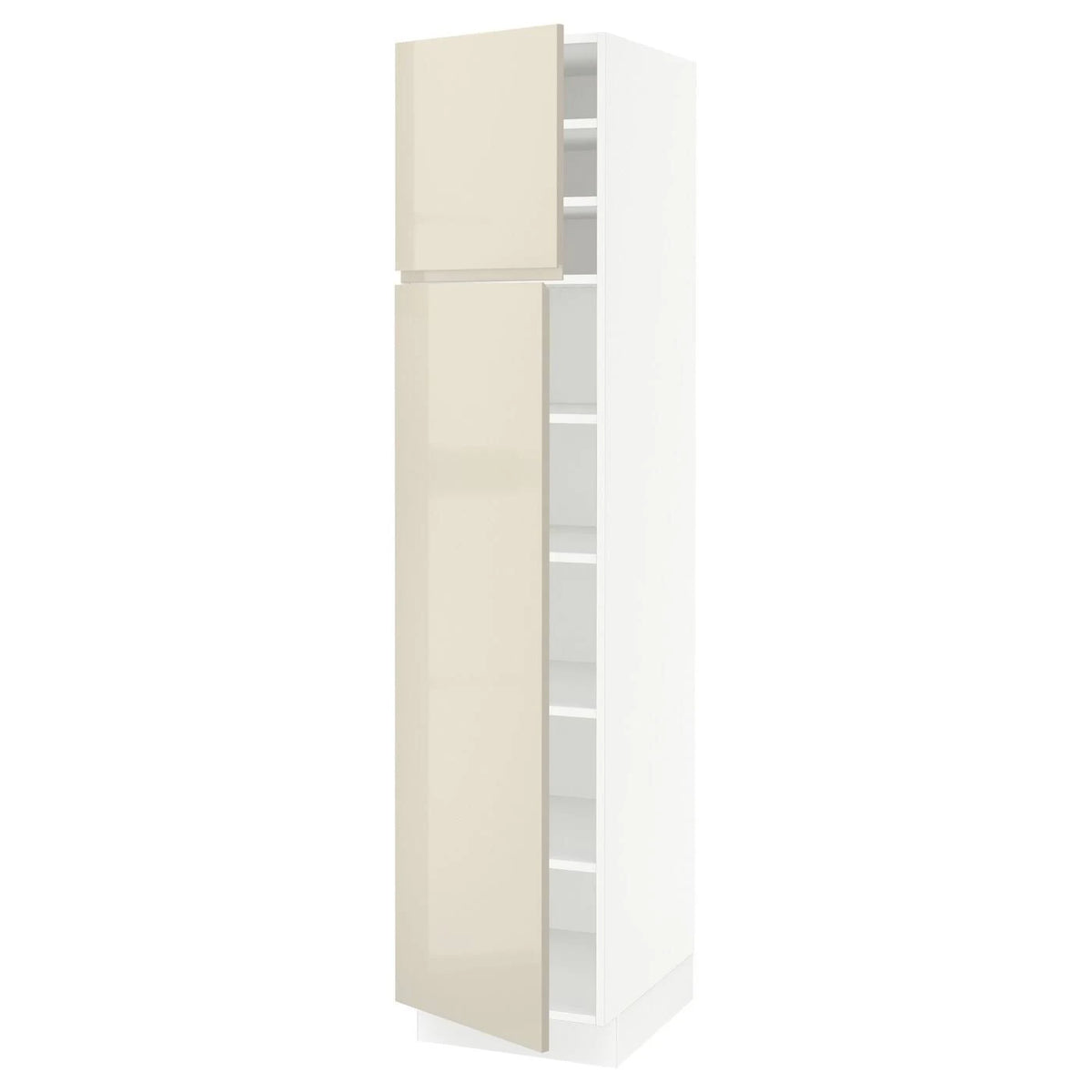 White High Cabinet with shelves and 2 Doors G926865