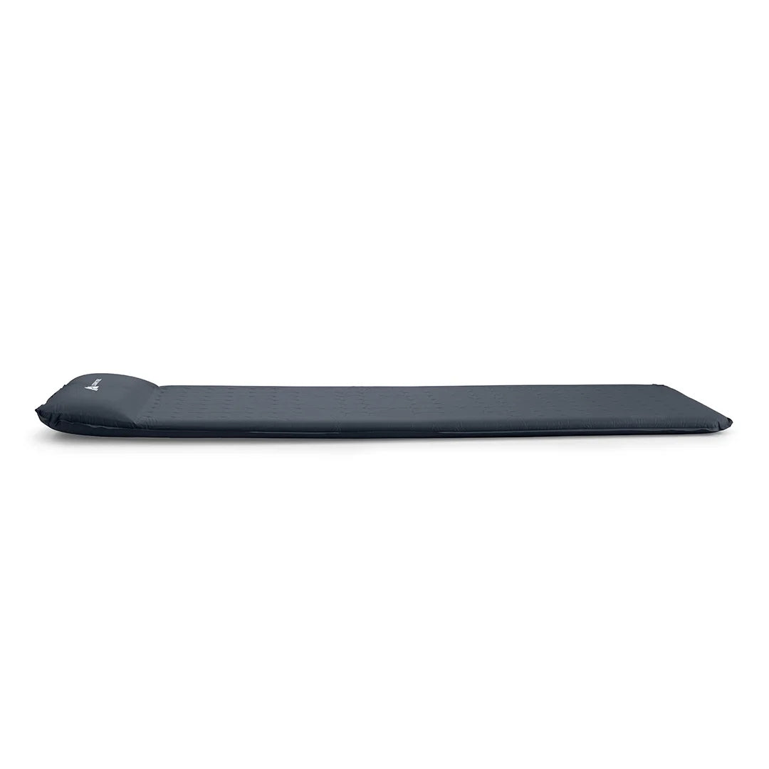 Self-Inflating Camp Pad with Pillow, Grey, 78" L x 25" W x 2" H K719