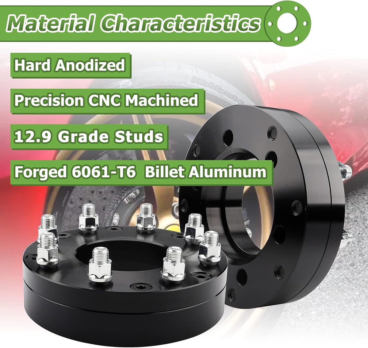 6x139.7mm to 8x165.1mm Wheel Adapters 2 inch 108mm Hub Bore 14x1.5 Thread Pitch M812