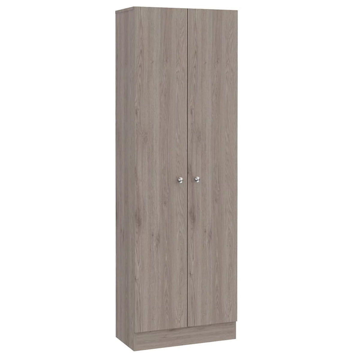 2 Piece Wood Two-Door Pantry Cabinet Set in Light Gray Z11327