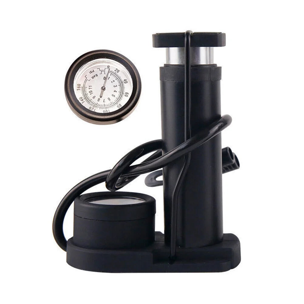 Mini Portable Bicycle Foot Pump with Pressure Gauge J77279
