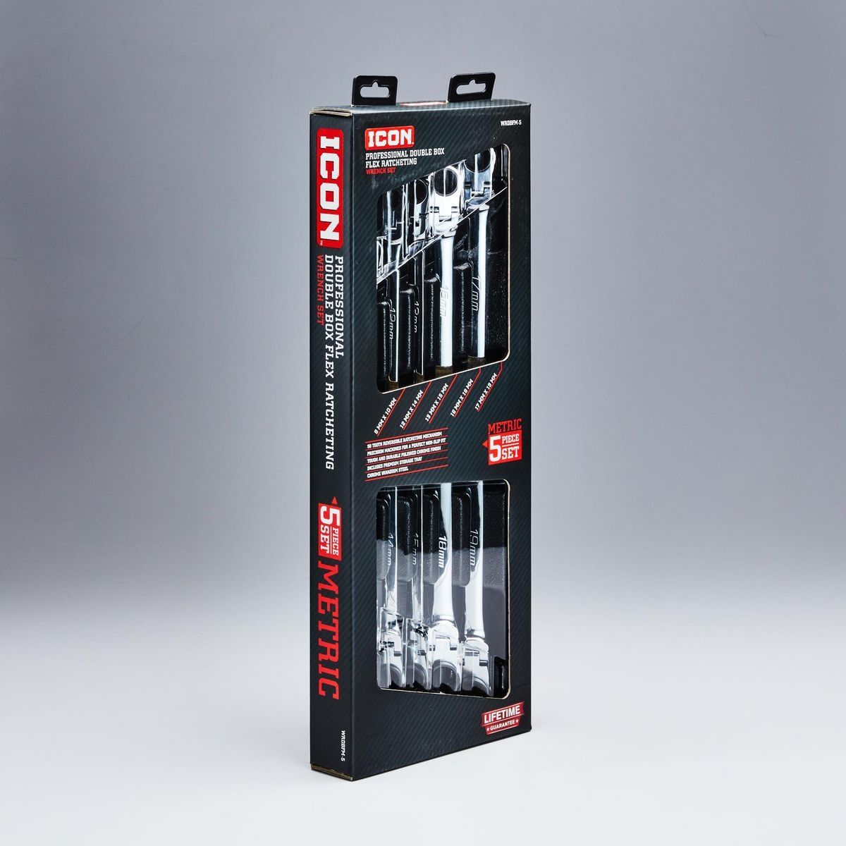 Extra Long Double Box Flex Ratcheting Wrench Set, 5-Piece S260250